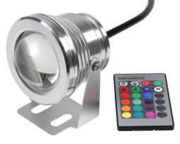 Светильник подводный  с линзой 10W RGB 220V IP65 LED