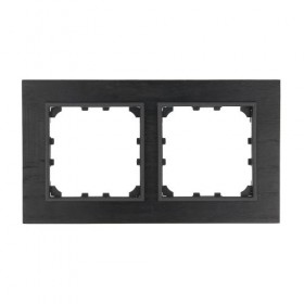 Рамка 2-постовая из натурального темного дерева (венге) LK60  (1/10шт) 1кор.=100шт