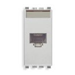 РОЗЕТКА RJ45 CAT 5E UTP T568A/B, СЕРЕБРО МАТОВОЕ