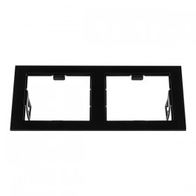 214527 Рамка DOMINO Double QUADRO MR16 ЧЕРНЫЙ (в комплекте)