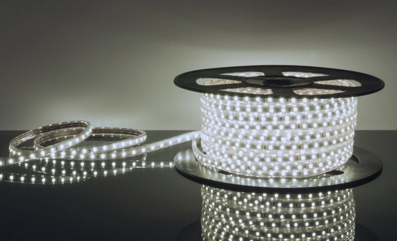 5050-8MM-60P-Three chip-WHITE PCB-WH	(100м)