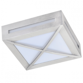 Ecola 3083W св-к матов.квадр.решет.металл.сатин-хром P65 1*GX53 136х136х55 FS53SGECH