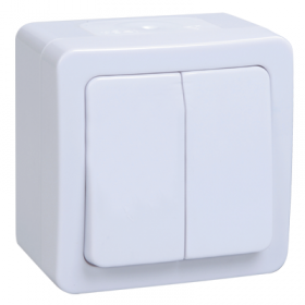 IEK Выключатель 2-й накладной ГЕРМЕС