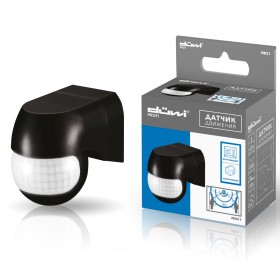 REV Датчик движения DD-03 настенный 180°, 800Вт, 10-900с, 6м, 3-2000Лк, IP44, черный, düwi