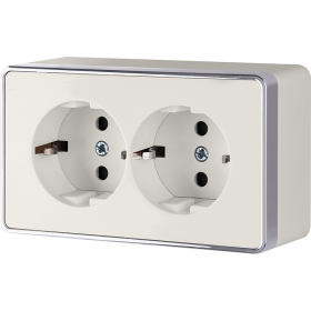 WL слоновая кость Розетка 2-ая с/з WL15-02-03