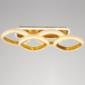 Люстра с ПДУ 1141/4 LED+подсветка 96Вт 3000К-6000К диммер золото 68х25х13 см   5258568