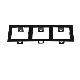 214537 Рамка DOMINO Triple QUADRO MR16 ЧЕРНЫЙ (в комплекте)