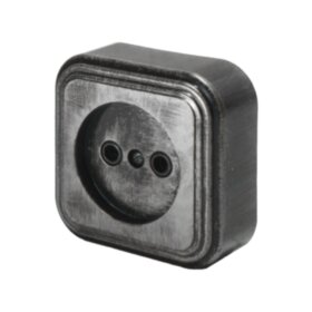 REV Розетка о/п б/з 1-местная серия Palazzo Vintage, серебро патина, düwi