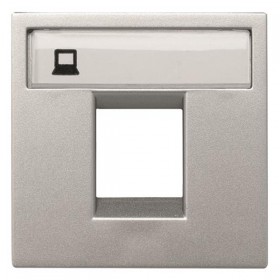 Abb NIE Накладка для 1-го суппорта типа 2017. и/или 2018., 2м ABB Zenit, серебристый