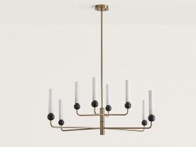 Люстра Delie 8L золотая - черный мрамор (В.60-120d125 Вес 8,5кг; Кол-во лампочек 8 G9 40 Вт IP20;М