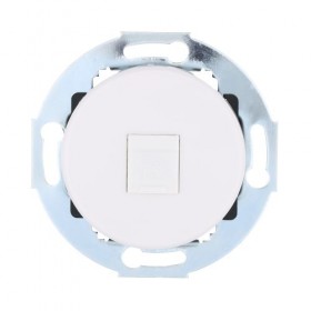 Накладка для розетки телефонной с суппортом RJ-12, RJ-45 без джека (бел) LK Vintage (250шт)1кор=500