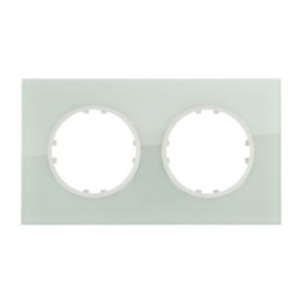 Рамка 2-постовая квадратная из натурального светлого стекла LK Vintage (10шт.) 1кор.=100шт.