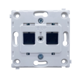 Donel R98 механизм телефонной розетки RJ11 + RJ11 (двойная) cat.3/ClassE-4/4