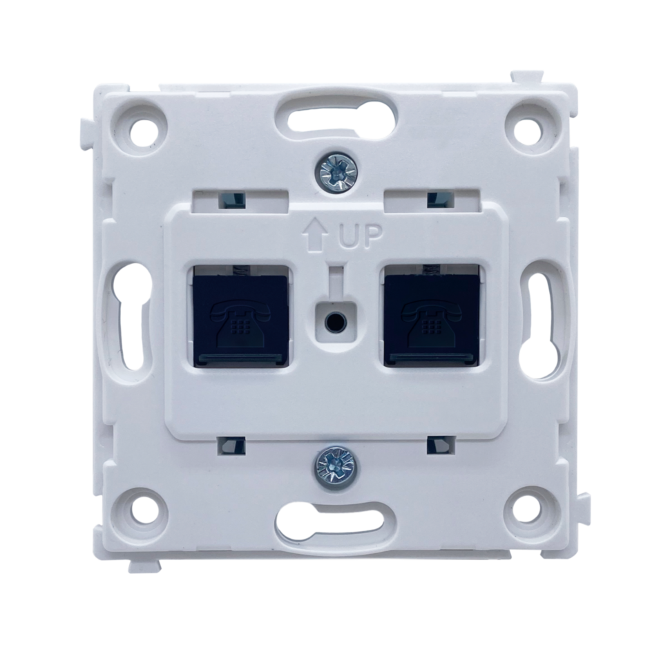 Donel R98 механизм телефонной розетки RJ11 + RJ11 (двойная) cat.3/ClassE-4/4