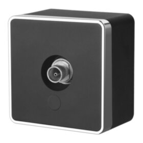 WL черный/хром ТВ-розетка оконечная WL15-21-01