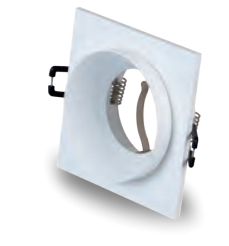 Св-к встр. Белый GU10 92*92*H36mm 220V Без ламп (100шт)