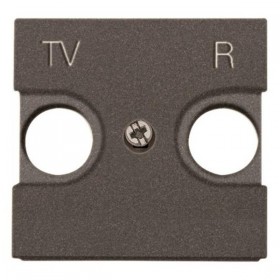 Abb NIE Накладка для TV-R розетки, 2-модульная, серия Zenit, цвет антрацит