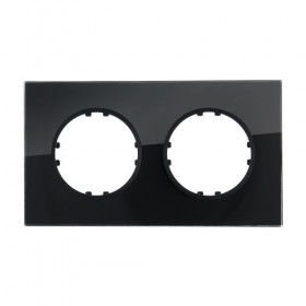 Рамка 2-постовая квадратная из натурального темного стекла LK Vintage (10шт.) 1кор.=100шт.