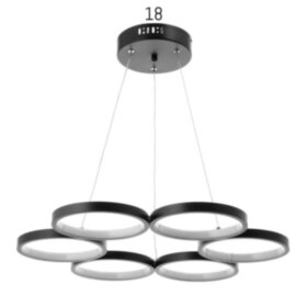 Светильник с ПДУ 88011/6 LED 78Вт 3000-6000К диммер черный 60х60х2-102 см 4941106