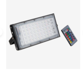 Прожектор светодиодный модульный, RGB, с пультом, 50Вт, IP65, 220В Черный   5080685