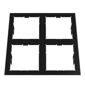 214547 Рамка DOMINO QUADRO 2х2 MR16 ЧЕРНЫЙ (в комплекте)