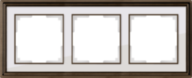 WL бронза/белый 3 рамка WL17-Frame-03