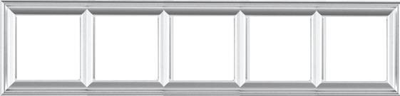 Jung Серия Eco Profi Deco  рамка, 5 постов, алюминий