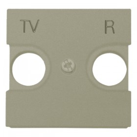 Abb NIE Накладка для TV-R розетки, 2-модульная, серия Zenit, цвет шампань