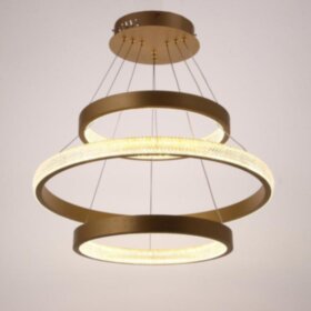 Светильник с ПДУ 88016/3 LED 81Вт 3000-6000К диммере золото 60х60х4-104 см   4941111