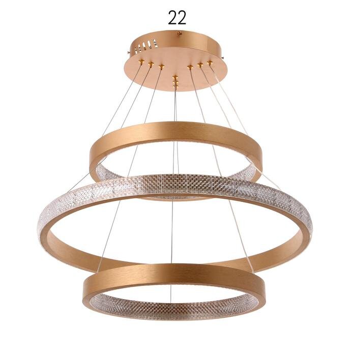 Светильник с ПДУ 88016/3 LED 81Вт 3000-6000К диммере золото 60х60х4-104 см   4941111