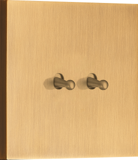 Donel N96 Переключатель на 2 тумблера, Каплевидный, 10AX 250V, Латунь, серия DT