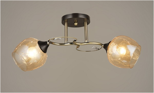 3607/2 BK+AB (6) Люстра