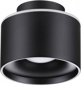 358971 OVER NT22 202 черный Светильник накладной с переключ. цв. температуры IP20 LED 3000К\4000К\60