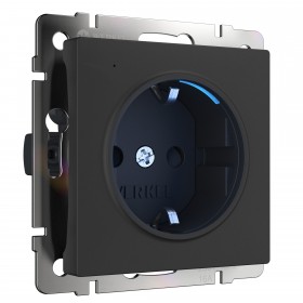 WL Розетка с подсветкой (черный матовый)