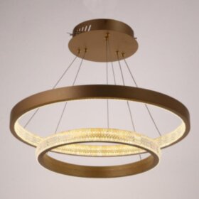 Светильник с ПДУ 88019/2 LED 56Вт 3000-6000К диммер золото 60х60х4-104 см   4941114