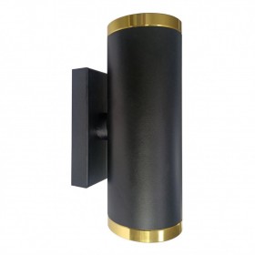 IL.0005.5200 GD Светильник GU10 2*50W настенный спот Черный+Золото