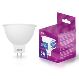 REV Лампа сд MR16 GU5.3 5W, 4000K, холодный свет