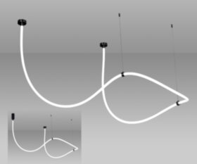 Подвес Венди черный L400 d2,2 Led 96W (4000K)