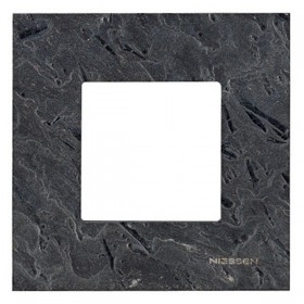 Abb NIE Рамка 1-постовая, 2-модульная, серия Zenit, натуральный сланец