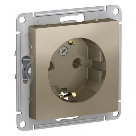 Механизм розетки 1-м с/з шампань AtlasDesign