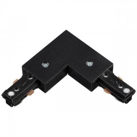 L-образный соединитель с токопроводом для шинопровода  черный