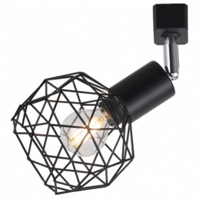 IL.0010.2154 Светильник MR16 GU5.3  на однофазный трек 220V Е14, Черный