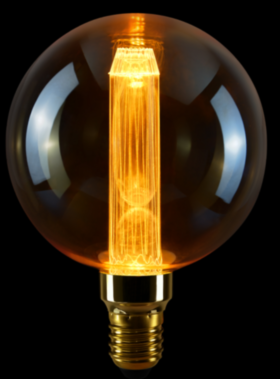 Светодиодная лампа Феламен DG80 LIGHT PIPE DG80 3W E27 ɸ80×H122mm 2000K 220V золото ШАР