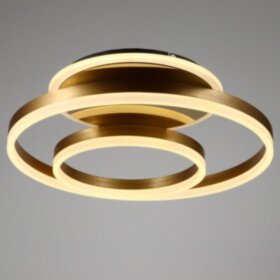 Люстра с ПДУ 1345/2 LED 128Вт 3000-6000К золото 59х50х7 см   5540533