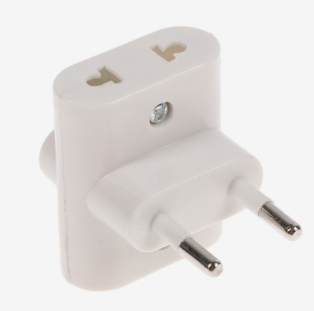 Тройник компактный с разьемами под плоскую вилку, 10А, без з/к, 220 В, белый   3813272