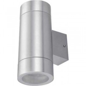 Ecola 8013A св-к прозр.цилиндр металл.сатин-хром IP65 2*GX53 205х140х90 FS53C2ECH