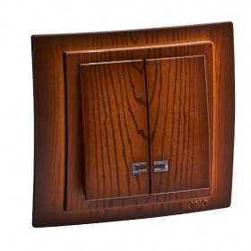 Larissa Выкл 2-х клавишный с подсветкой Черешня