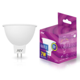 REV Лампа сд MR16 GU5.3 7W, 3000K, теплый свет