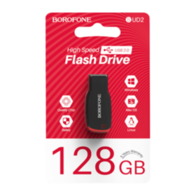 BOROFONE BUD2 Флешка USB  BUD2 128 Гб черная