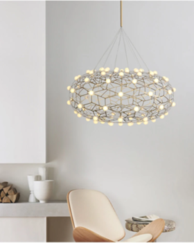 Подвесная люстра Oasi 119922P/M LED 49 W 3000K+6000K / gold+white
